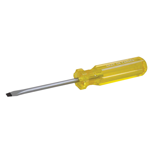 Slotted Screwdriver, 1/2", 16-3/4" L, Plastic Handle