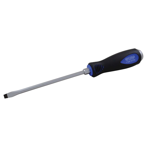 Slotted Screwdriver, 1/4", 10-1/4" L, Cushion Grip Handle