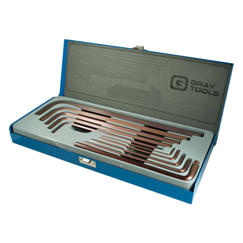Extra Long Arm Hex Key Set, 10 Pcs., Imperial