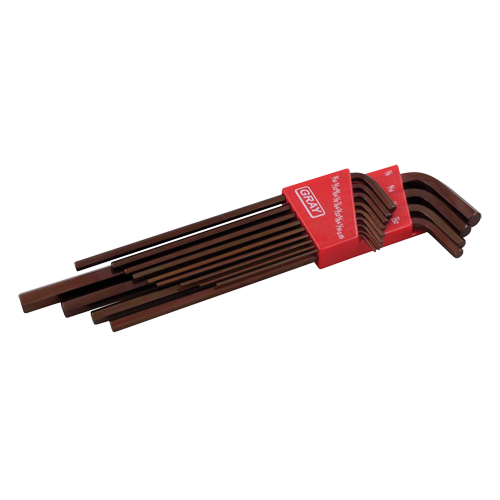 Extra Long Arm Hex Key Set, 13 Pcs., Imperial