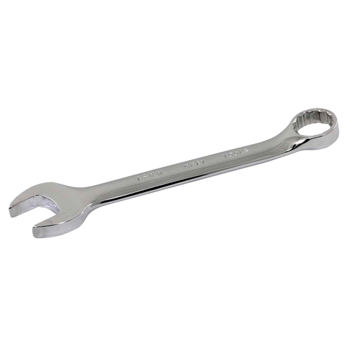 Stubby Combination Wrench, 12 Point, 15 mm, Chrome Finish