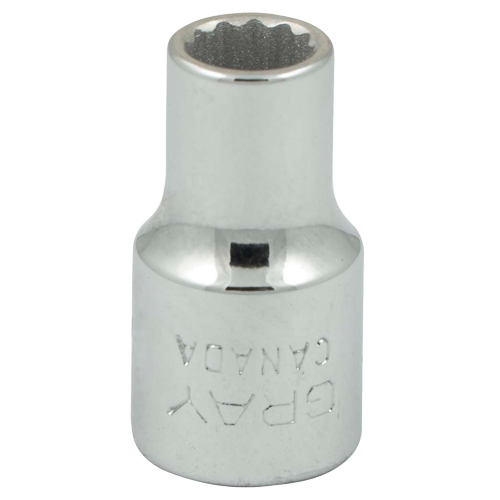 Socket, 7/32", 1/4" Drive, 12 Points