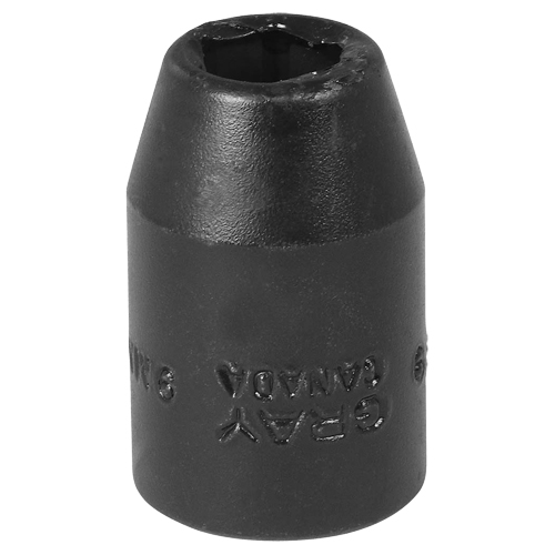 Socket, Impact, 9 mm, 3/8" Drive, 6 Points
