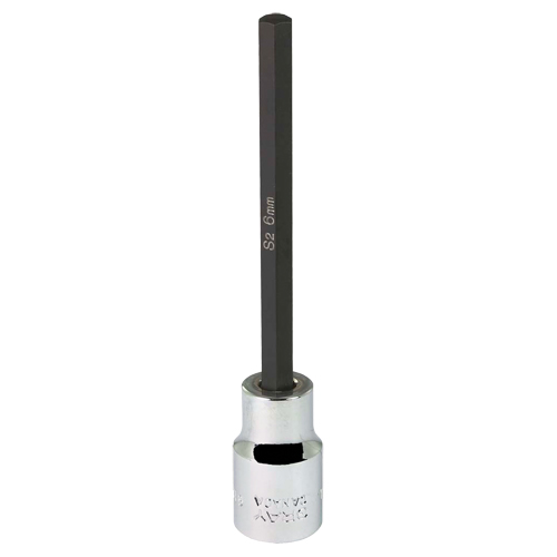 Extra Long Bit Socket, 6 mm x 4" L, 3/8" Drive