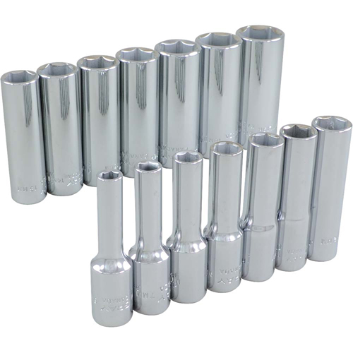Socket Set, 14 Pcs, 3/8" Drive Size, Deep