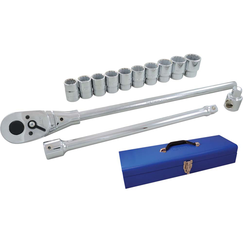 Socket & Attachment Set, 15 Pcs, 3/4" Drive Size