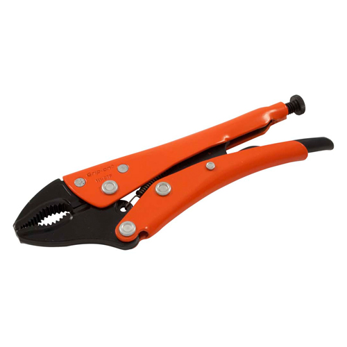 Locking Pliers, 5-1/2" Length, Curved Jaw