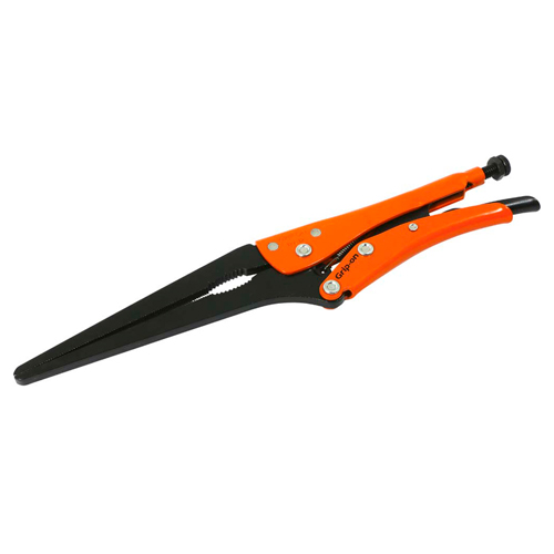 Locking Pliers, 12" Length, Long Nose