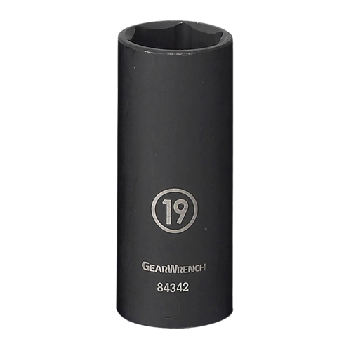 Socket, Impact, 17 mm, 3/8" Drive, 6 Points, Deep