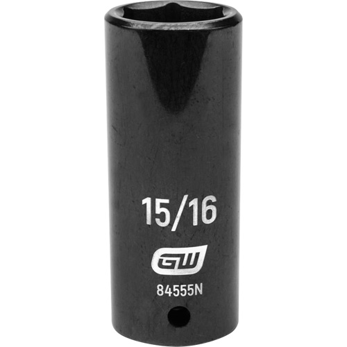 Socket, Impact, 15/16", 1/2" Drive, 6 Points, Deep