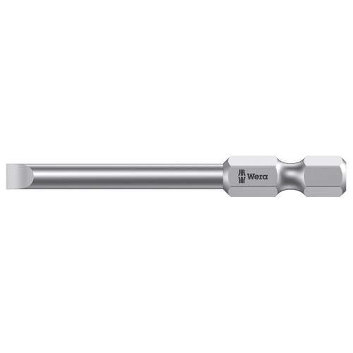 Power Screwdriver Bit, Slot, 3 mm Tip, 1/4" Drive Size, 2-3/4" Length