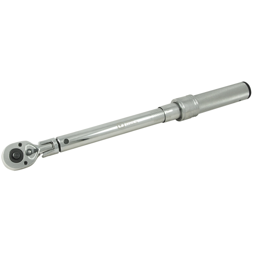 Heavy-Duty Micro-Adjustable Torque Wrench, Click, 3/8" Square Drive, 10 - 80 ft-lbs.