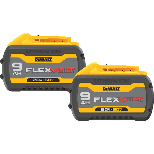 FlexVolt™ Batteries, Lithium-Ion, 20 V/60 V, 9 A