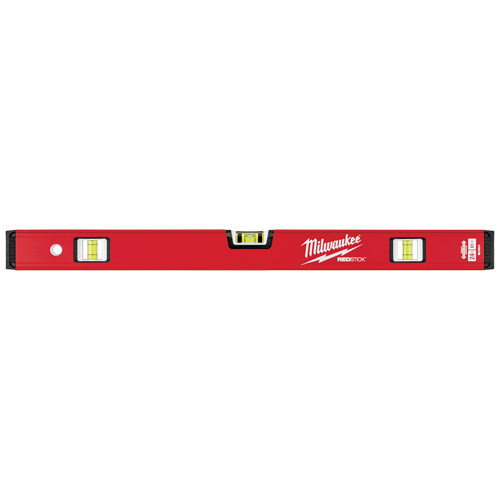 Redstick™ Compact Level, Box, 2' L, Steel, 3, Non-Magnetic