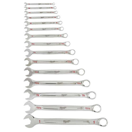Wrench Set, Combination, 15 Pieces, Imperial