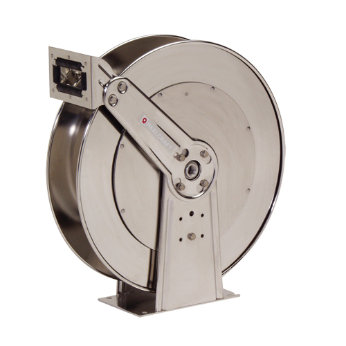 Stainless Steel Hose Reel, Single Hose, 10-1/2" W x 24" D x 25-3/8" H