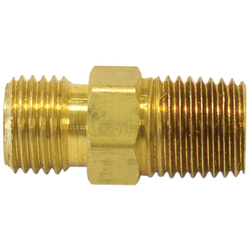Reducer/Adapter Fitting, 1/4" x 1/4" Dia, Brass