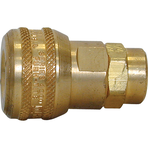 Quick Couplers - 3/8" Industrial, One Way Shut-Off - Automatic Couplers, Brass