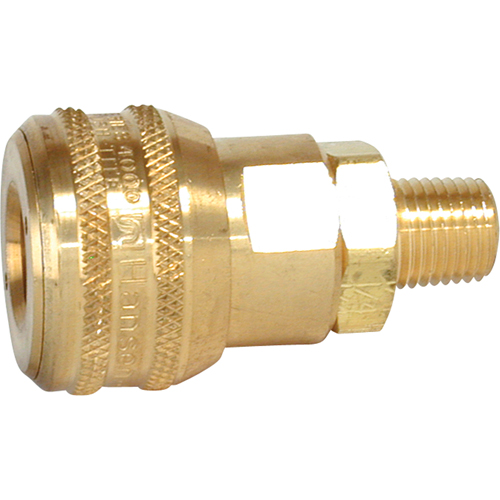 Quick Couplers - 3/8" Industrial, One Way Shut-Off - Automatic Couplers, Brass