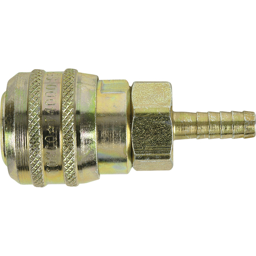 Automax 3/8" Hose Barb Quick Coupler, Brass