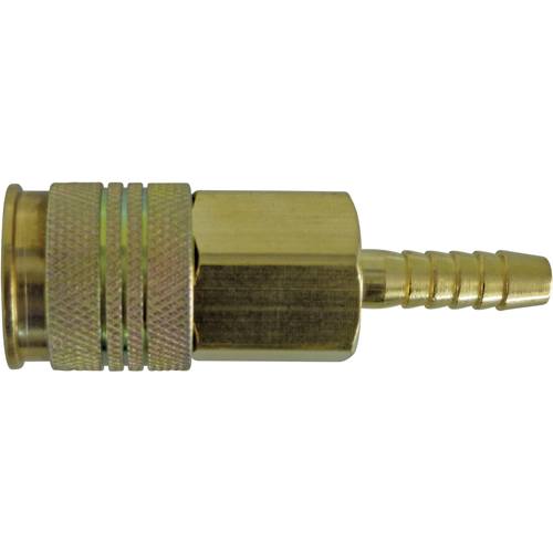 Uniquik Hose Barb Quick Coupler, Brass