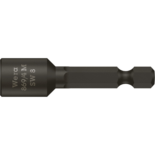 Nutsetters, 8 mm Tip, 1/4" Drive, 50 mm L, Magnetic