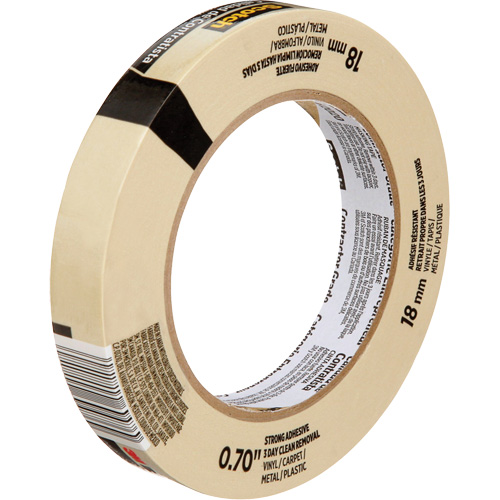 Scotch® Contractor Grade Masking Tape 2020, 18 mm (3/4") x 55 m (180'), Beige