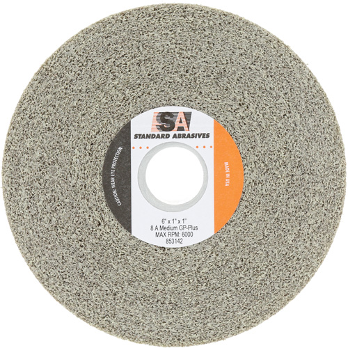 Standard Abrasives™ General Purpose Plus Wheel, 6" Dia., Medium Grit, Aluminum Oxide
