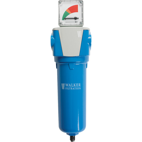 Coalescing Pre-Filter with Differential Gauge, Standard, 1-1/4" NPT, Automatic Drain, For Dust/Particles
