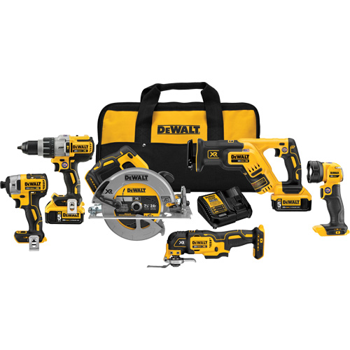 Max XR® Cordless 6-Tool Combo Kit, Lithium-Ion, 20 V