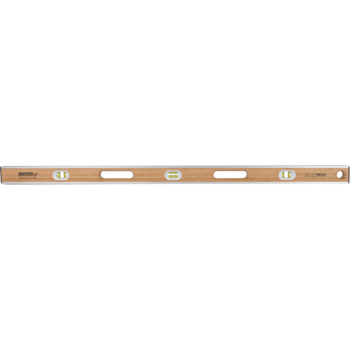 Eco-Tech® Bamboo Level, I-Beam, 48" L, Wood, 3, Non-Magnetic