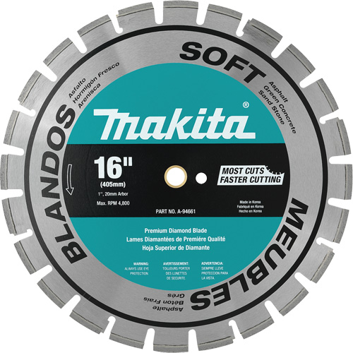 Soft Material Segmented Diamond Blade