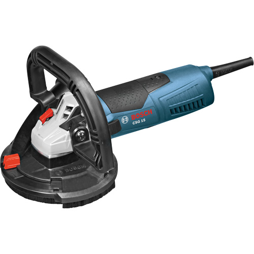 Concrete Surfacing Grinder with Dust-Collecting Shroud