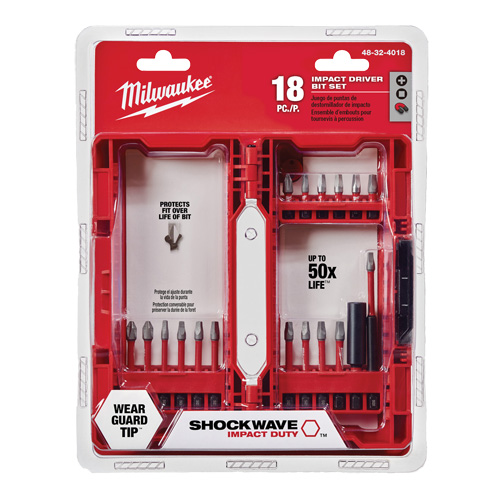 Shockwave™ Impact Duty Driver Bit Set, 18 Pcs., Phillips/Square