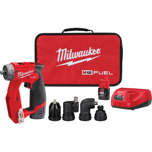 M12 Fuel™ Installation Drill-Driver Kit, Lithium-Ion, 12 V, 1/4"/3/8" Chuck, 300 in-lbs Torque