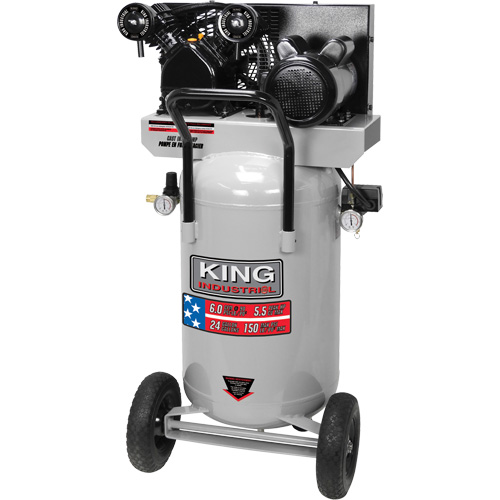 Air Compressor, Electric, 24 Gal. (29 US Gal), 150 PSI, 120/1/240/1 V