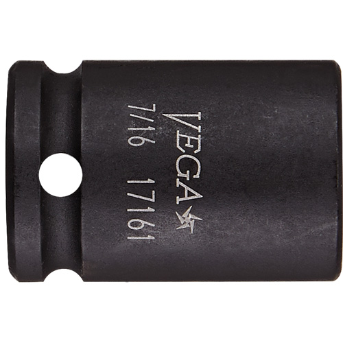 Socket, Impact, 9 mm, 1/4" Drive, 6 Points