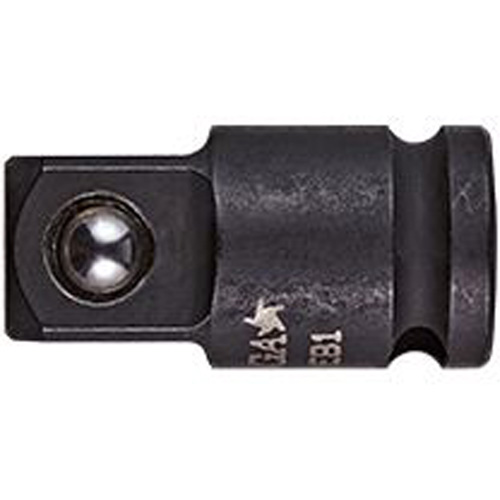 Socket Adapter, Impact, 1/4" Drive, 3/8" Socket, 1" L, Pin