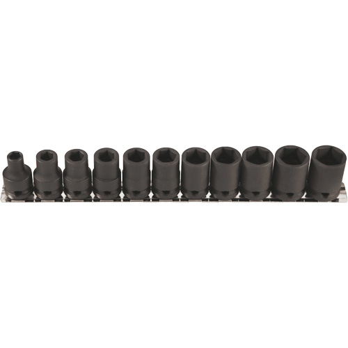 Thin Walled Socket Set, 11 Pcs, Impact, 3/8" Drive Size