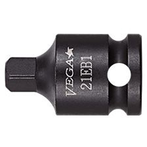 Socket Adapter, Impact, 3/8" Drive, 1/4" Socket, 1.25" L, Pin