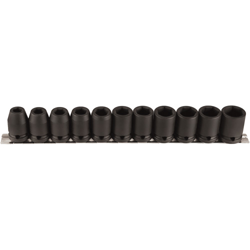 Socket Set, 11 Pcs, Impact, 1/2" Drive Size