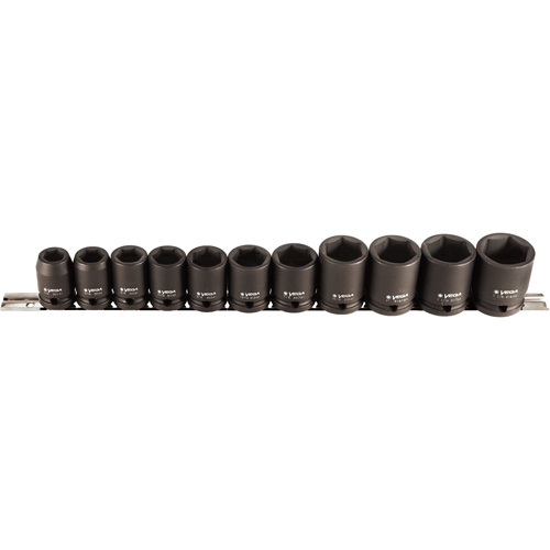 Socket Set, 11 Pcs, Impact, 1/2" Drive Size