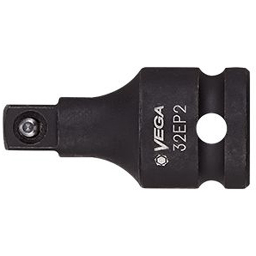 Socket Adapter, Impact, 1/2" Drive, 3/8" Socket, 8" L, Pin