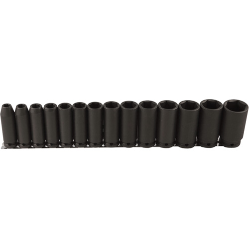 Long Socket Set, 14 Pcs, Impact, 1/2" Drive Size, Deep