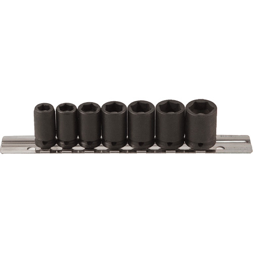 Magnetic Socket Set, 7 Pcs, Impact, 1/4" Drive Size