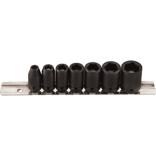 Magnetic Socket Set, 7 Pcs, Impact, 1/4" Drive Size