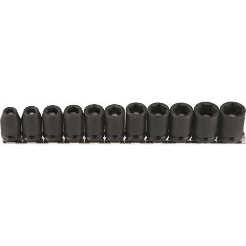 Magnetic Socket Set, 11 Pcs, Impact, 3/8" Drive Size