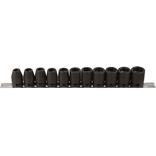 Socket Set, 11 Pcs, Impact, 1/2" Drive Size
