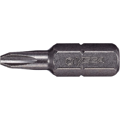 Reduced Head Insert Bit, Phillips, #2, 1/4" Drive