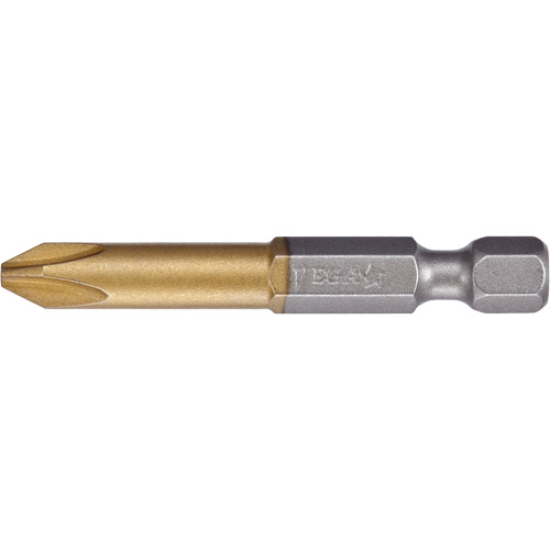 Power Bit, Phillips, #3 Tip, 1/4" Drive Size, 2" Length